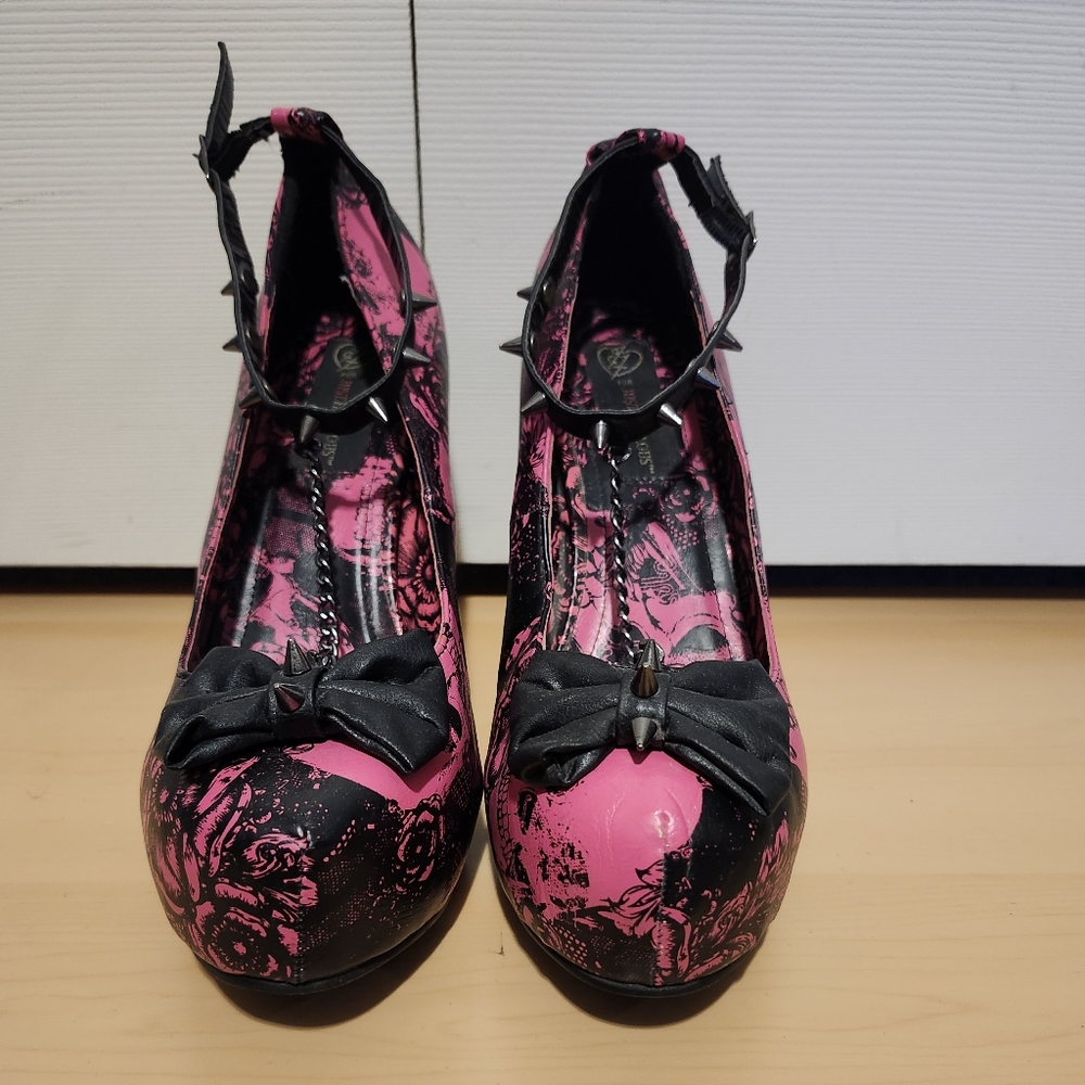 Pink Iron Fist high heels